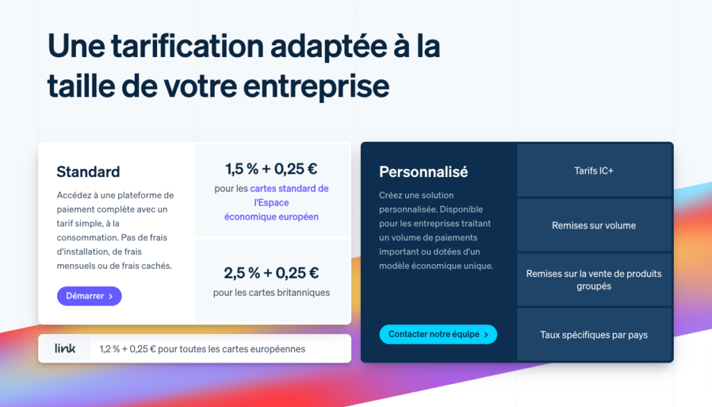 Frais sur les paiements via Stripe