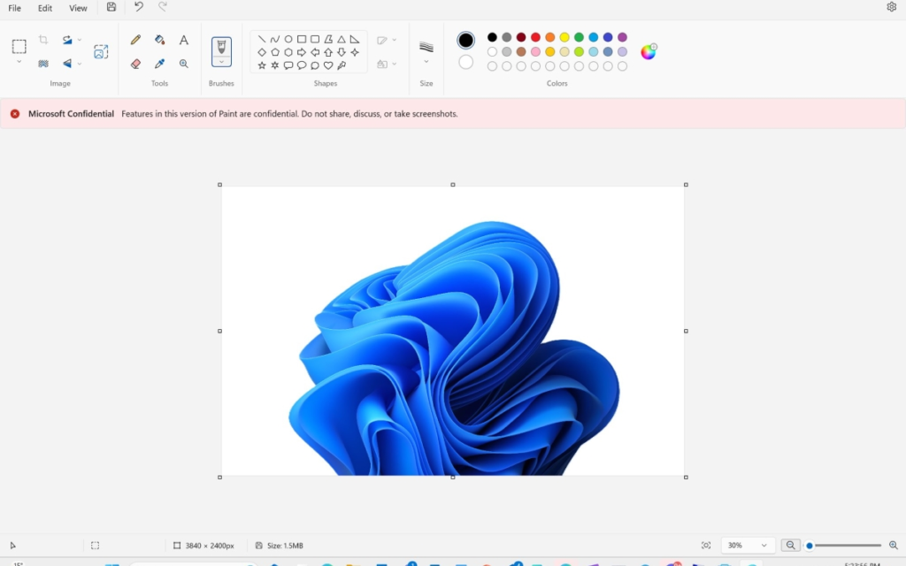 Photo de la nouvelle version de Microsoft Paint - Source Microsoft