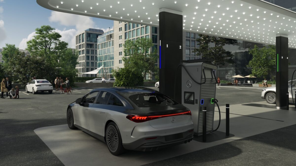 Image d'illustration d'une borne de recharge Mercedes
