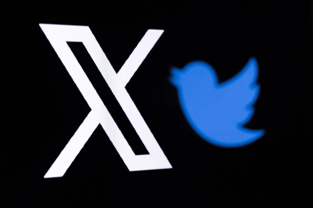 L’oiseau bleu de Twitter se mue en un X en noir et blanc. -JOEL SAGET/AFP