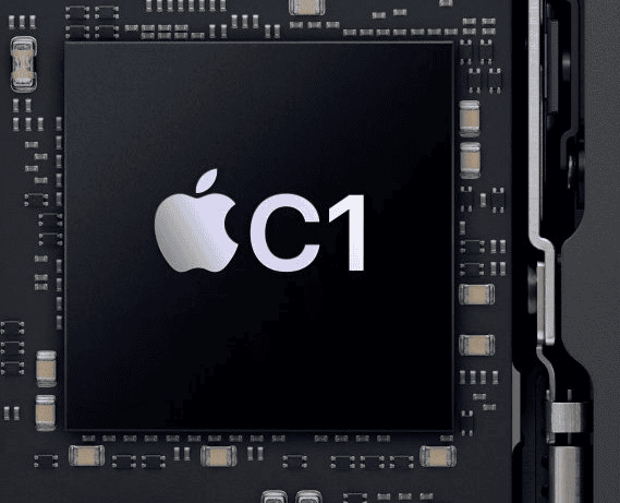 Nouvelle puce C1 fabriquée par Apple